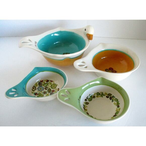 Garland Road Set Of 4 Goose Nesting Measuring Cups Ceramic - Picture 4 of 10